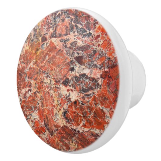 Oranje Jasper Stone Pattern Keramische Knop (Rechts)