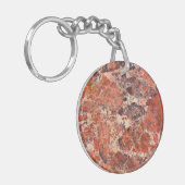 Oranje Jasper Stone Pattern Sleutelhanger (Voorkant Links)