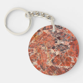Oranje Jasper Stone Pattern Sleutelhanger