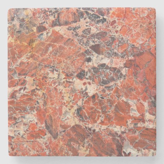 Oranje Jasper Stone Pattern Stenen Onderzetter (Voorkant)