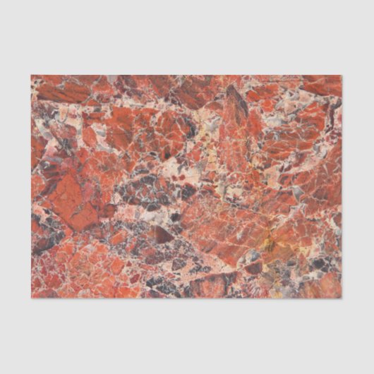 Oranje Jasper Stone Pattern Tissuepapier (Voorkant)