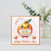 Oranje je blij dat we zijn vrienden op maat Valent Feestdagenkaart (Staand voorkant)