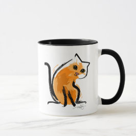 Oranje je een kat mok