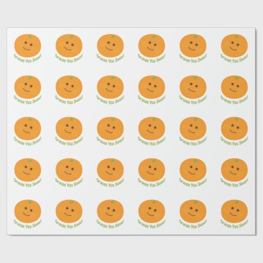 Oranje je weet cadeaupapier (Vlak)