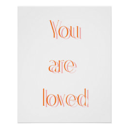 Oranje, je wordt bemind Affirmatie Schaduw Poster