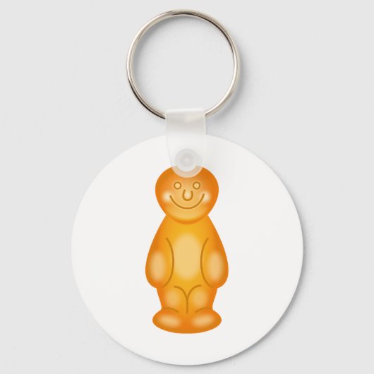 Oranje Jelly Baby Sleutelhanger (Voorkant)