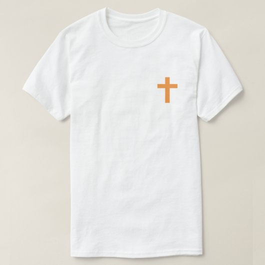 Oranje Jezus houdt van me T-shirt (Design voorkant)