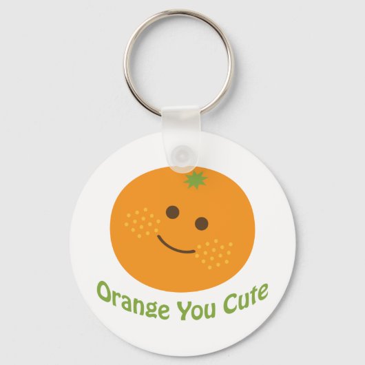 Oranje jij kletsen sleutelhanger (Voorkant)