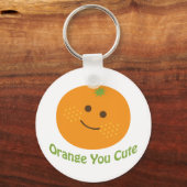 Oranje jij kletsen sleutelhanger (Voorkant)