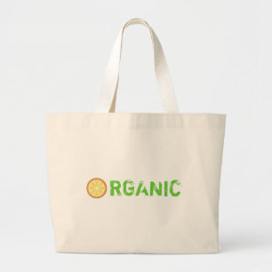 Oranje jij organisch grote tote bag