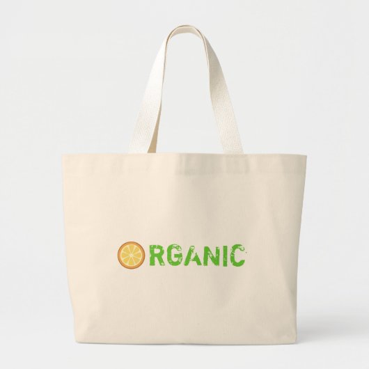 Oranje jij organisch grote tote bag (Voorkant)