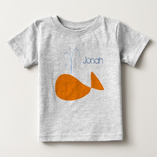 Oranje Jonah's Whale Kinder T-Shirt (Voorkant)