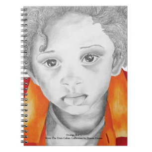 Oranje jongen 1-laptop notitieboek