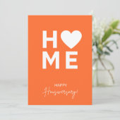 Oranje Jubileum voor thuisgebruik Kaart (Staand voorkant)