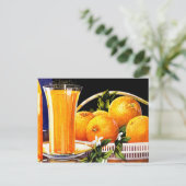  Oranje Juice Advertisement Briefkaart (Staand voorkant)