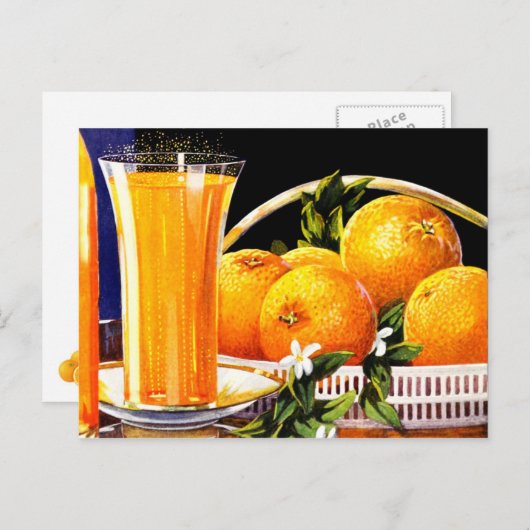  Oranje Juice Advertisement Briefkaart (Voorkant / Achterkant)