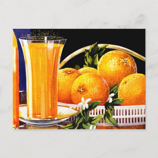  Oranje Juice Advertisement Briefkaart (Voorkant)