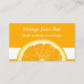 Oranje Juice Bar Visitekaartje (Voorkant)
