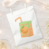 Oranje Juice Box Verjaardagsfeestje Bedankzakje (Geknipt)
