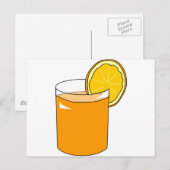 Oranje Juice Briefkaart (Voorkant / Achterkant)