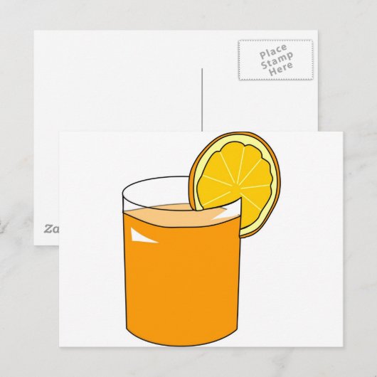 Oranje Juice Briefkaart (Voorkant / Achterkant)