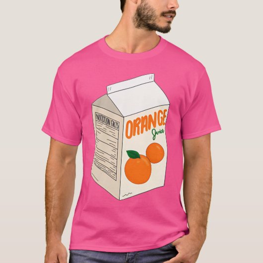 Oranje Juice Carton T-shirt (Voorkant)