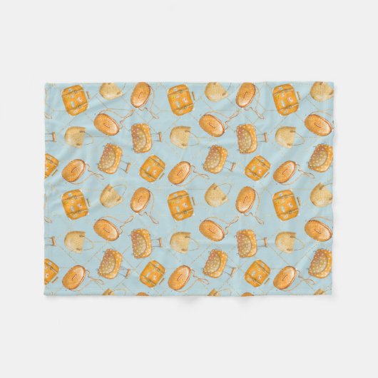 Oranje Juice Fleece Deken (Voorkant (Horizontaal))