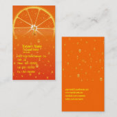 Oranje Juice Juicy laat vallen Visitekaartje (Voorkant / Achterkant)