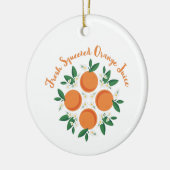 Oranje Juice Keramisch Ornament (Links)