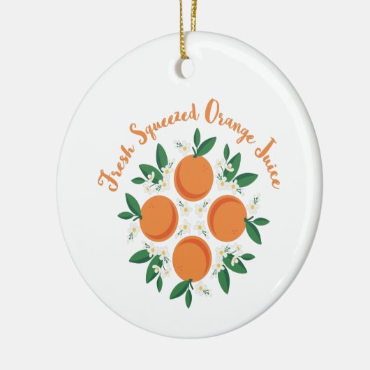Oranje Juice Keramisch Ornament (Links)