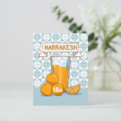 Oranje Juice Marrakesh Marokko Briefkaart (Staand voorkant)