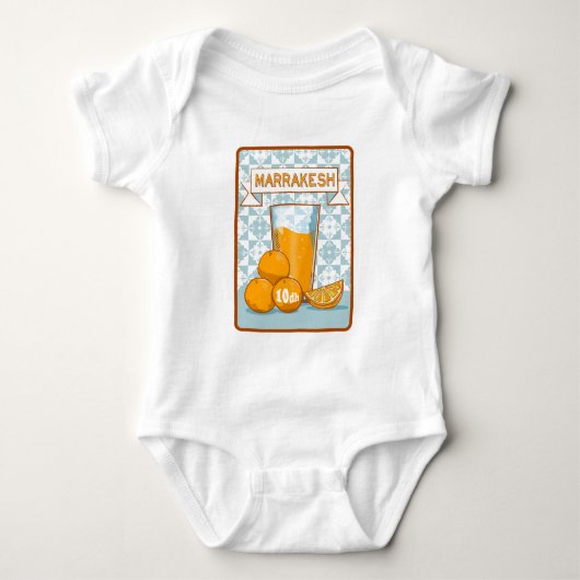Oranje Juice Marrakesh Marokko Romper (Voorkant)