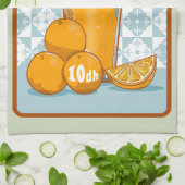 Oranje Juice Marrakesh Marokko Theedoek (Gevouwen)