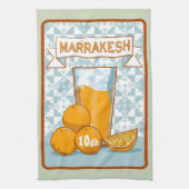 Oranje Juice Marrakesh Marokko Theedoek (Verticaal)