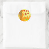 Oranje Juice Ronde Sticker (Tas)