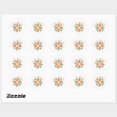 Oranje Juice Ronde Sticker (Vel)