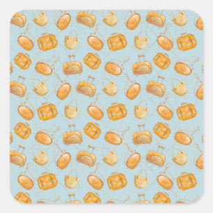 Oranje Juice Vierkante Sticker