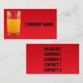 Oranje Juice Visitekaartje (Voorkant / Achterkant)