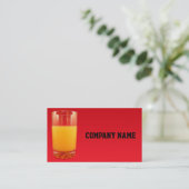 Oranje Juice Visitekaartje (Staand voorkant)
