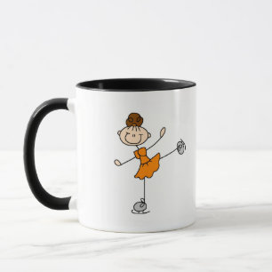 Oranje Jurk Figuur Schaatsster T-shirts en Cadeaus Mok