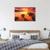 Oranje kaap, zonsondergang, Californië Canvas Afdruk (Insitu (Slaapkamer))