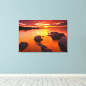 Oranje kaap, zonsondergang, Californië Canvas Afdruk (Insitu (Houten vloer))