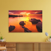 Oranje kaap, zonsondergang, Californië Canvas Afdruk (Insitu (Woonkamer))