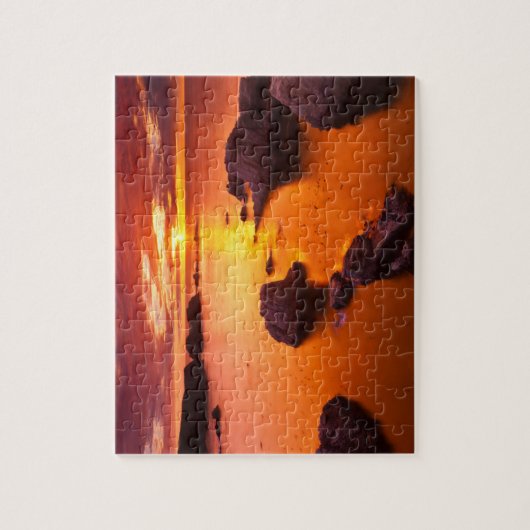 Oranje kaap, zonsondergang, Californië Legpuzzel (Verticaal)