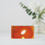 Oranje KaarsenVisitekaartje Visitekaartje (Staand voorkant)