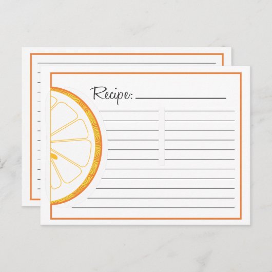 Oranje kaart (Voorkant / Achterkant)