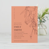 ORANJE KAART VAN BABY SHOWER VOOR DE TEKST VAN DE  (Staand voorkant)