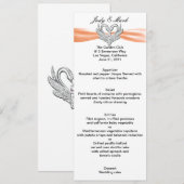 Oranje Kaart van het Menu van de Zilveren van het (Voorkant / Achterkant)