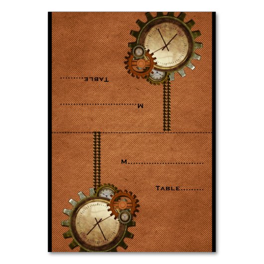 Oranje  kaart voor bruiloft (Voorkant)