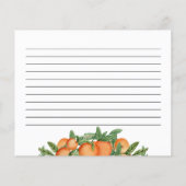 Oranje Kaart voor het Vrijgezellenfeest van Citrus (Achterkant)